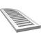 Ekena Millwork Quarter Round Top Right Surface Mount PVC Gable Vent w/ 2"W x 1-1/2"P Brickmould Frame, 12"W x 36"H GVPQR12X3602SF - alternate 3